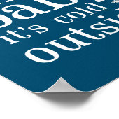 ああベビー外のスノーフレークパーティーサインが冷たい ポスター (角)