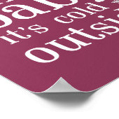 ああベビー外のスノーフレークパーティーサインが冷たい ポスター (角)