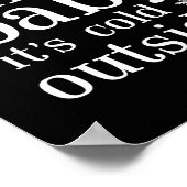 ああベビー外のスノーフレークパーティーサインが冷たい ポスター (角)