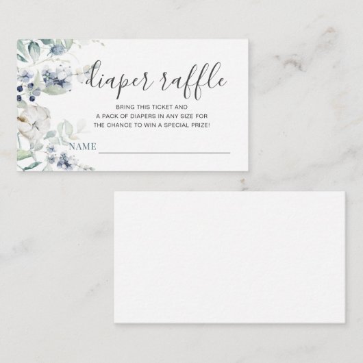 ああベビー外の冷たいシャワーおむつラッフル エンクロージャーカード (正面/裏面)