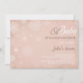 ああベビー外寒いヴィンテージピンク招待状 招待状 (正面)