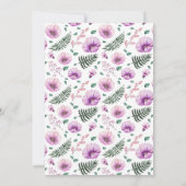 ああベビー小さなクマが途中のパンダのシャワー 招待状 (裏面)