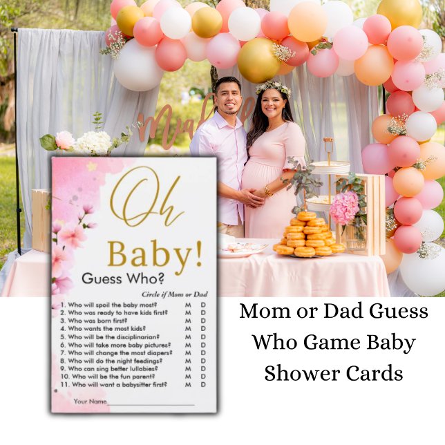 ああベビー推測誰が赤ちゃんシャワーをゲーム (Oh Baby Guess Who Game Baby Shower)