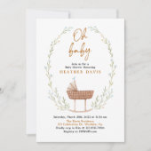 ああベビー赤ちゃんシャワー男女兼用、 招待状 (正面)