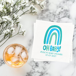 ああベビー!かわいい虹カスタムの赤ちゃんシャワー スタンダードカクテルナプキン