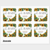 "ああベビー"ひまわりモダンのエレガント赤ちゃんシャワー スクエアシール (シート)