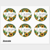"ああベビー"ひまわりモダンのエレガント赤ちゃんシャワー ラウンドシール (シート)