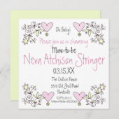 ああベビー!ガーデンシャワー招待状 招待状 (正面/裏面)