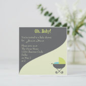 ああベビー!キャリッジ招待状セット-招待状 招待状 (スタンド正面)