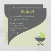 ああベビー!キャリッジ招待状セット-招待状 招待状 (正面/裏面)