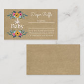 ああベビー!クラフト素朴フローラリースおむつラッフル エンクロージャーカード (正面/裏面)