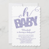 ああベビー!グリッターモダンベビーシャワー招待状 招待状 (正面)