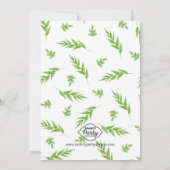 ああベビー!グリーンフローラ熱帯ベビーシャワー招待状 招待状 (裏面)