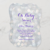 ああベビー!スパークリライツパープルシャワー招待状 招待状 (正面/裏面)