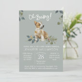 ああベビー!ドッグベビーシャワーコーギパピー招待状 招待状 (スタンド正面)