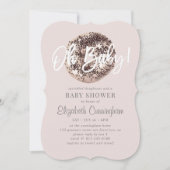 ああベビー!ドーナツとベビーシャワーをふりかける 招待状 (正面)