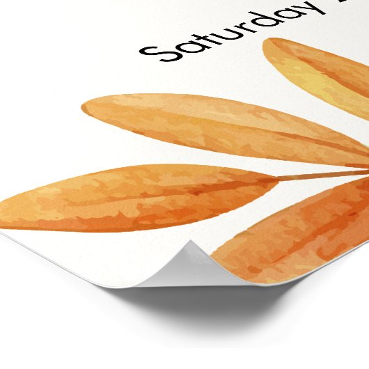 ああベビー!ハロウィーン秋パンプキ離れンウェルカムサイン ポスター (角)