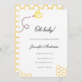 ああベビー!ビーベビーシャワー招待状 招待状 (正面/裏面)