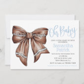 ああベビー!フットボールコケットボーイベビーシャワー 招待状 (正面)