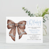 ああベビー!フットボールコケットボーイベビーシャワー 招待状 (スタンド正面)