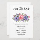 "ああベビー"フローラアレンジメントベビーシャワー セーブザデート (正面/裏面)