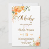 ああベビー!フローラエレガントベビーシャワー招待状 招待状 (正面)