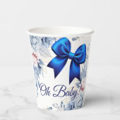 ああベビー!フローラブルーボウエレガントベビーシャワー 紙コップ (裏面)