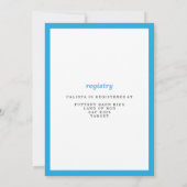 ああベビー!ブルーモダンボーイベビーシャワー招待状 招待状 (裏面)