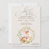 ああベビー!ベビーシャワーディアー&葉付きリース 招待状 (正面)