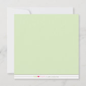 ああベビー!ベビー渦巻形のシャワー招待状（ミント） 招待状 (裏面)