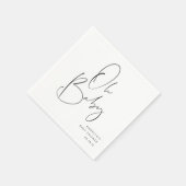 "ああベビー"ミニマルモダンリストスクリプトベビーシャワー スタンダードカクテルナプキン (角)