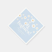 ああベビー!レトロデイジーブルーボーホベイビーシャワー スタンダードカクテルナプキン (角)