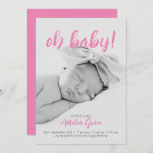ああベビー!出産発表（ピンク）