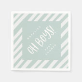 ああベビー!双子の男の子の赤ちゃんシャワーパーティー スタンダードカクテルナプキン (正面)