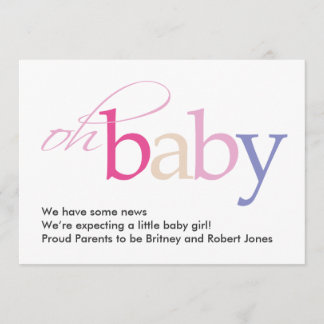 ああベビー!妊娠の発表 案内状
