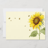 ああベビー!水彩ひまわり赤ちゃんシャワー 招待状 (裏面)