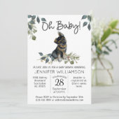 ああベビー!犬モダン赤ちゃんシャワードイツ羊飼い 招待状 (スタンド正面)