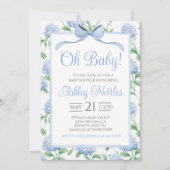 ああベビー!男の子の赤ちゃんシャワー 招待状 (正面)