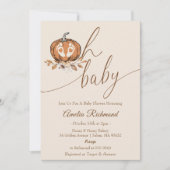 ああベビー!秋カボチャ秋の赤ちゃんシャワー 招待状 (正面)