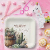 ああベビー!素朴多肉食とサクティベイビーシャワー ペーパープレート (パーティー)