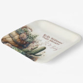 ああベビー!素朴多肉食とサクティベイビーシャワー ペーパープレート (傾斜あり)