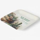 ああベビー!素朴多肉食とサクティベイビーシャワー ペーパープレート (傾斜あり)