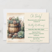 ああベビー!素朴多肉食とサクティベイビーシャワー 招待状 (正面)