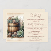 ああベビー!素朴多肉食とサクティベイビーシャワー 招待状 (正面/裏面)