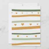 ああベビー!緑の水の色のベビーシャワー 招待状 (裏面)