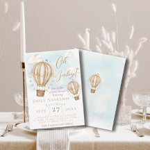 ああベビー!茶色の熱気球フラグ赤ちゃんシャワー