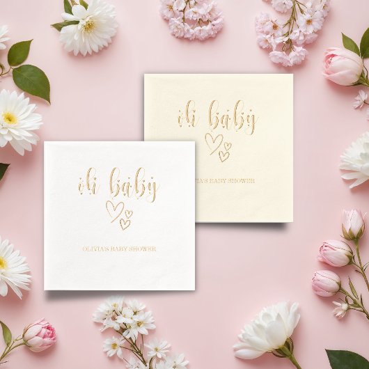 "ああベビー"赤ちゃんシャワー箔ナプキン 箔ナプキン