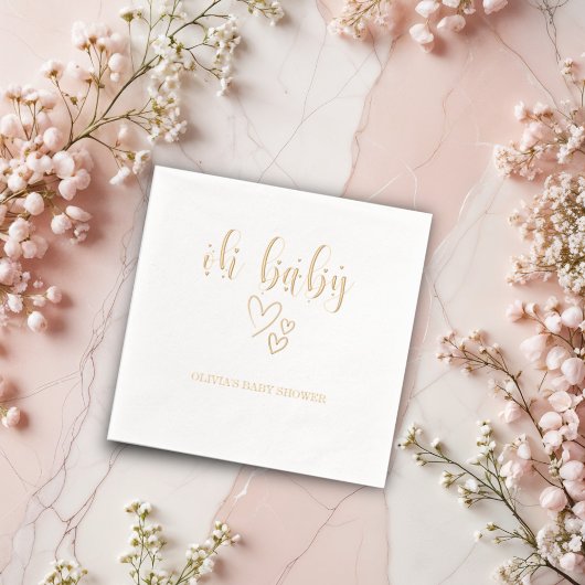 "ああベビー"赤ちゃんシャワー箔ナプキン 箔ナプキン