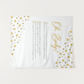 ああベビー!赤ちゃんシャワー背景 – 中 タペストリー (正面(横))