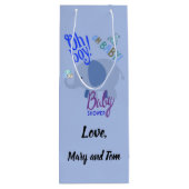 ああベビー!魅力的な赤ちゃんシャワー ワインギフトバッグ (裏面)